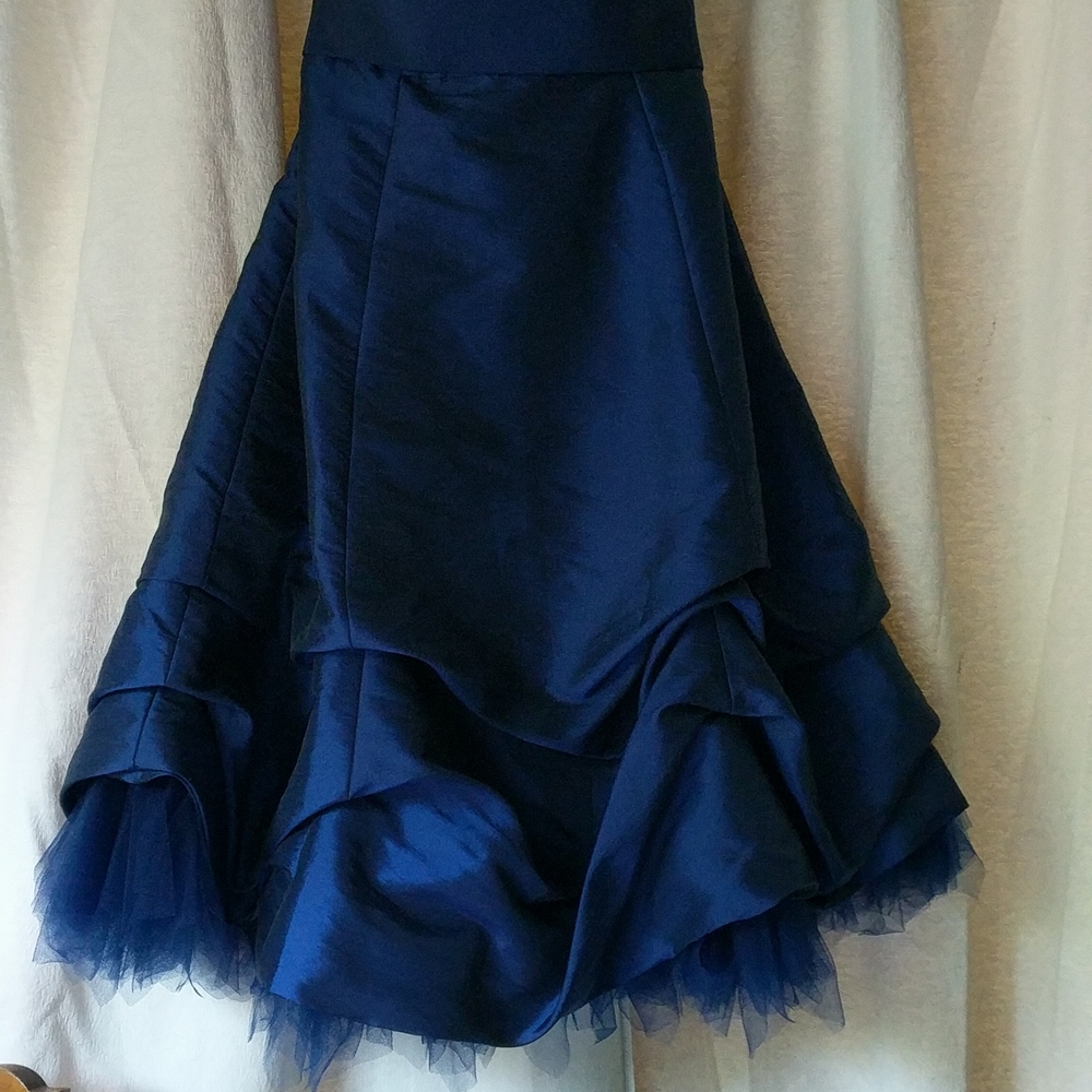 B2 Prom Homecoming Wedding Evening Strapless Dress Midnight Royal Blue Sz6 NWOT - Picture 4 of 12